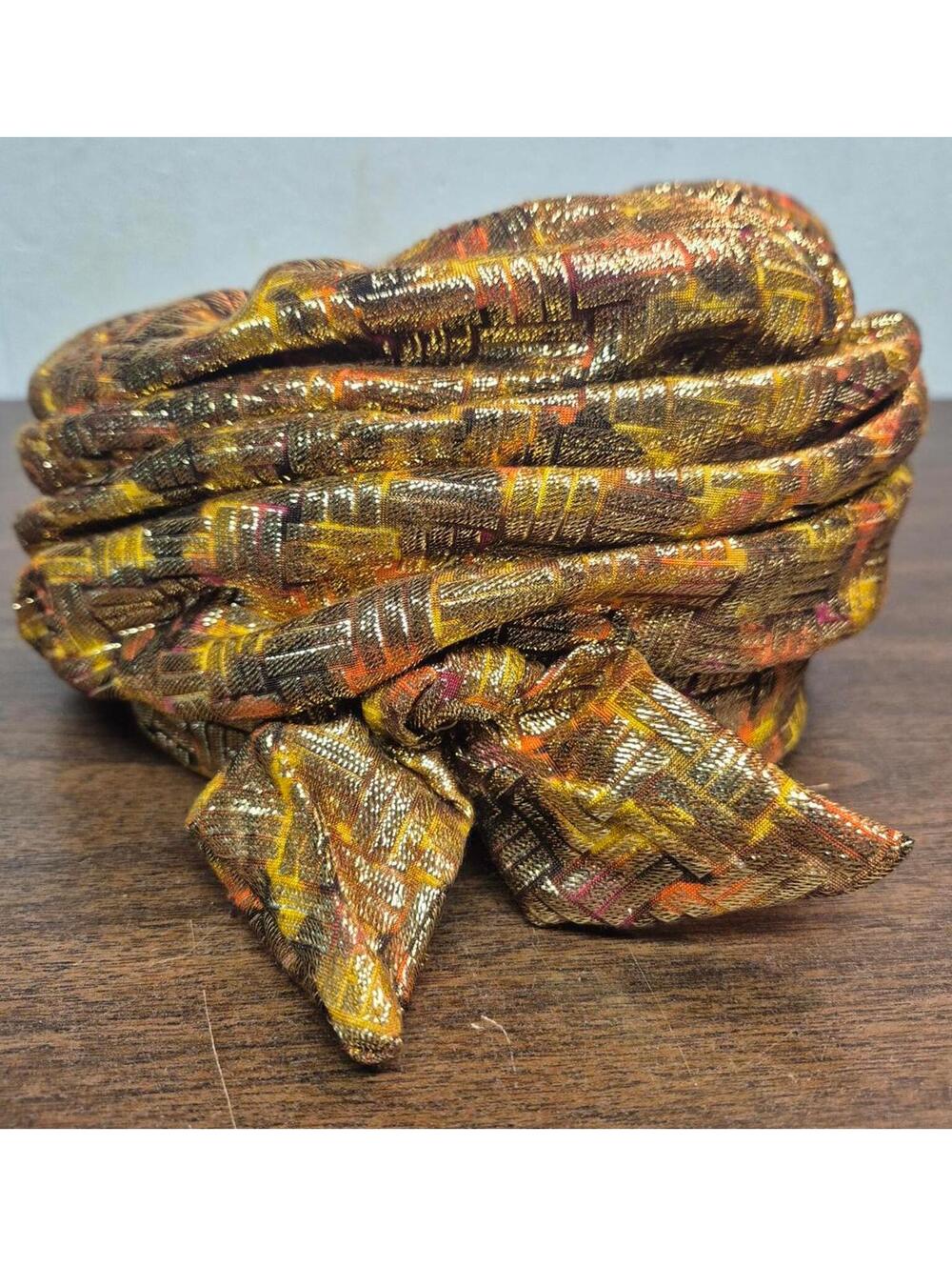 Vintage Metallic Multi-Colored Women's Hat with Netting